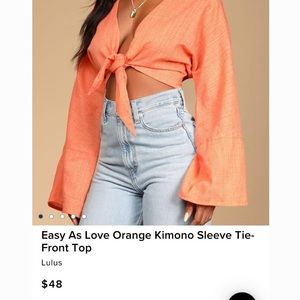 lulu tie front top 🧡